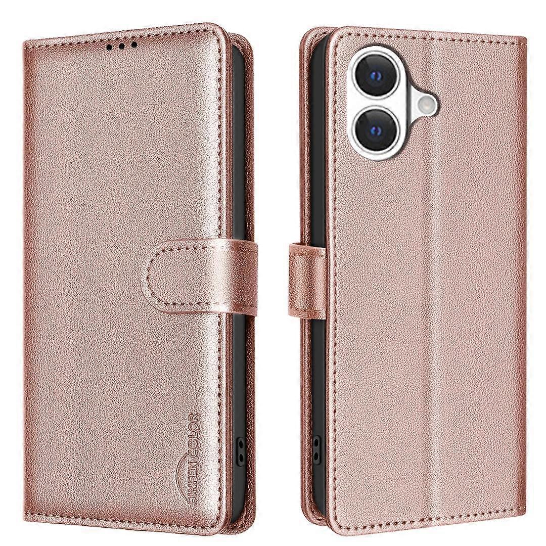 For iPhone 17 Leather Case BINFEN COLOR BF32 Wallet RFID Blocking Phone Cover