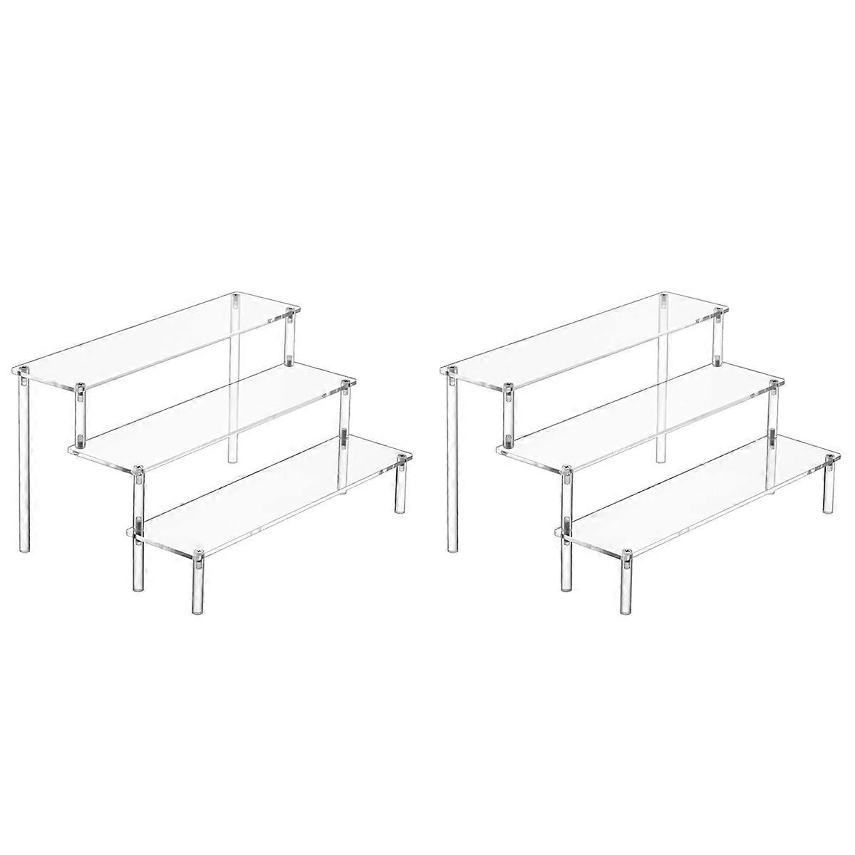 Display Risers, Perfume Stand Organizer, Clear Acrylic Shelf Risers
