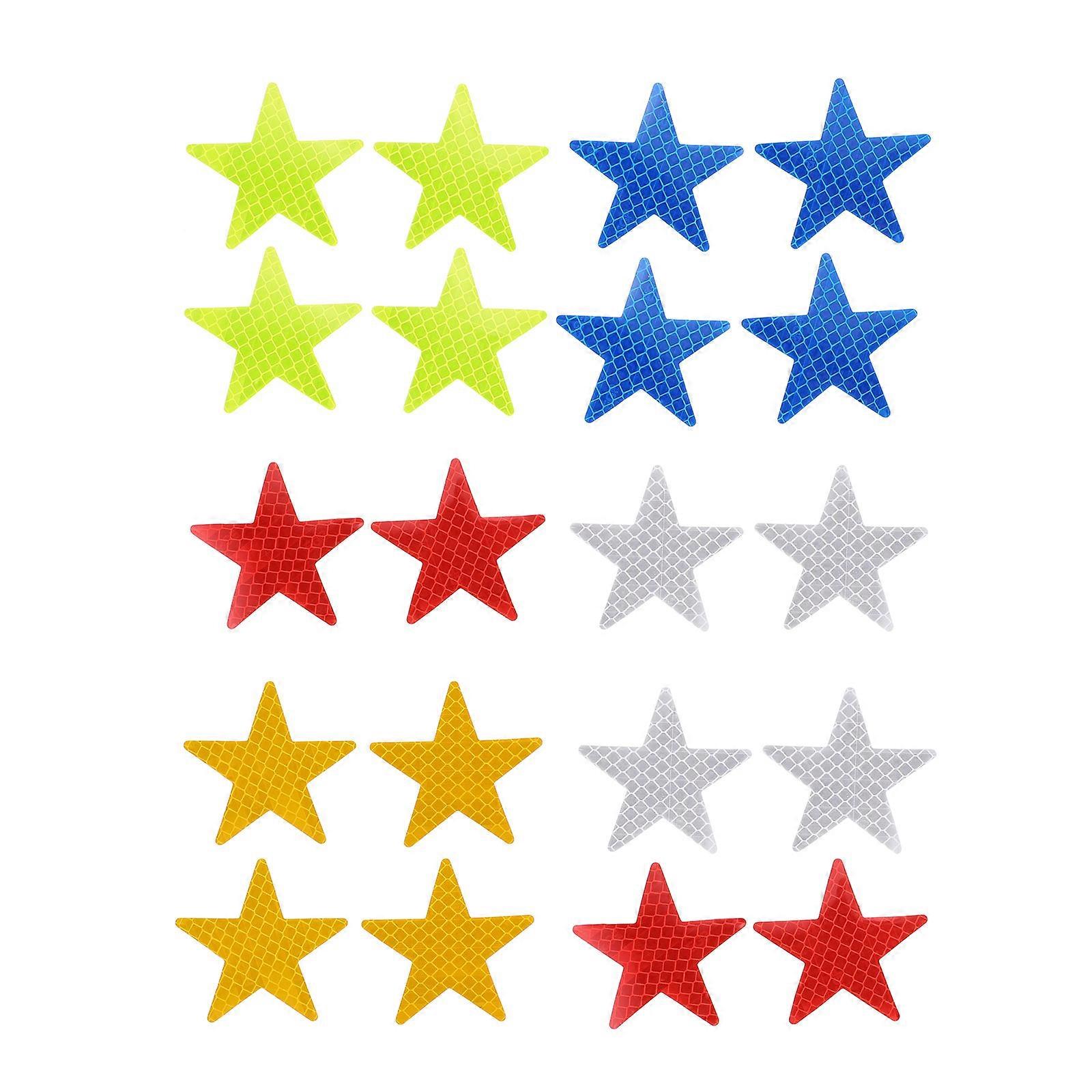 Warning Reflective Car Stickers Outdoor Use Square Shape Practical Design 20Pcs