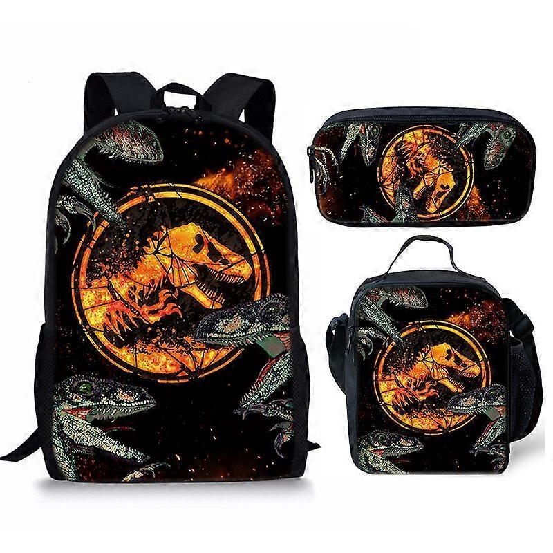 Student Backpack Three-piece Anime Cartoon Backpack