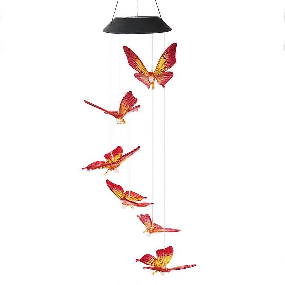 Hanging Outdoor Decor Solar Light Wind Chimes with Built-In Light Sensor Automatic Night Lighting 1Pack