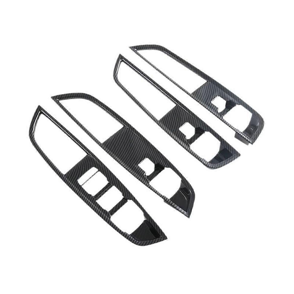 Car Window Lift Button Switch Frame Cover Decorative Trim for MG 5 MG5 2025 Accessories Carbon Fiber LHD