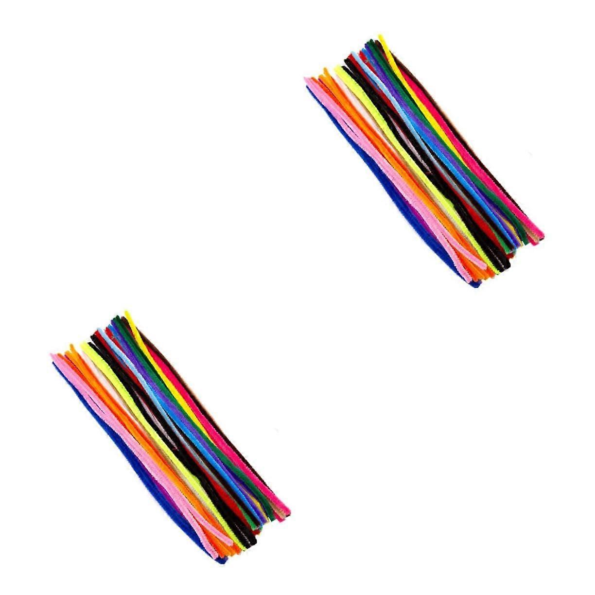 2 Sets of Colorful Wire Twist Rods Educational DIY Crafting Materials for Handmade Projects 200 Pieces Each