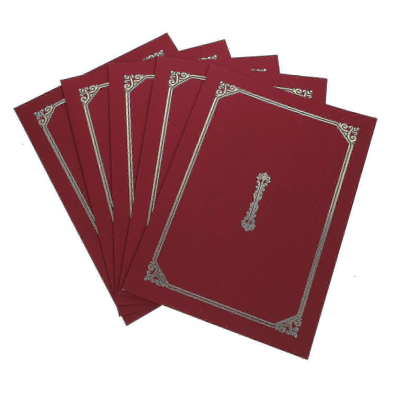 5 Pcs Gold Stamping Document Covers for Certificates and Diplomas