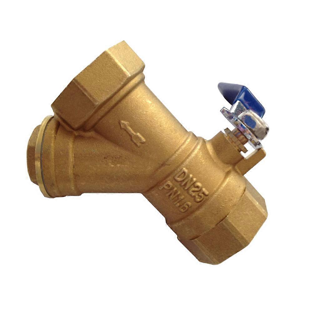Crépine Vanne à bille Connecteur en laiton de type Y 1 pouce Dn25 Filetage femelle Faible résistance aux fluides 1Pcs