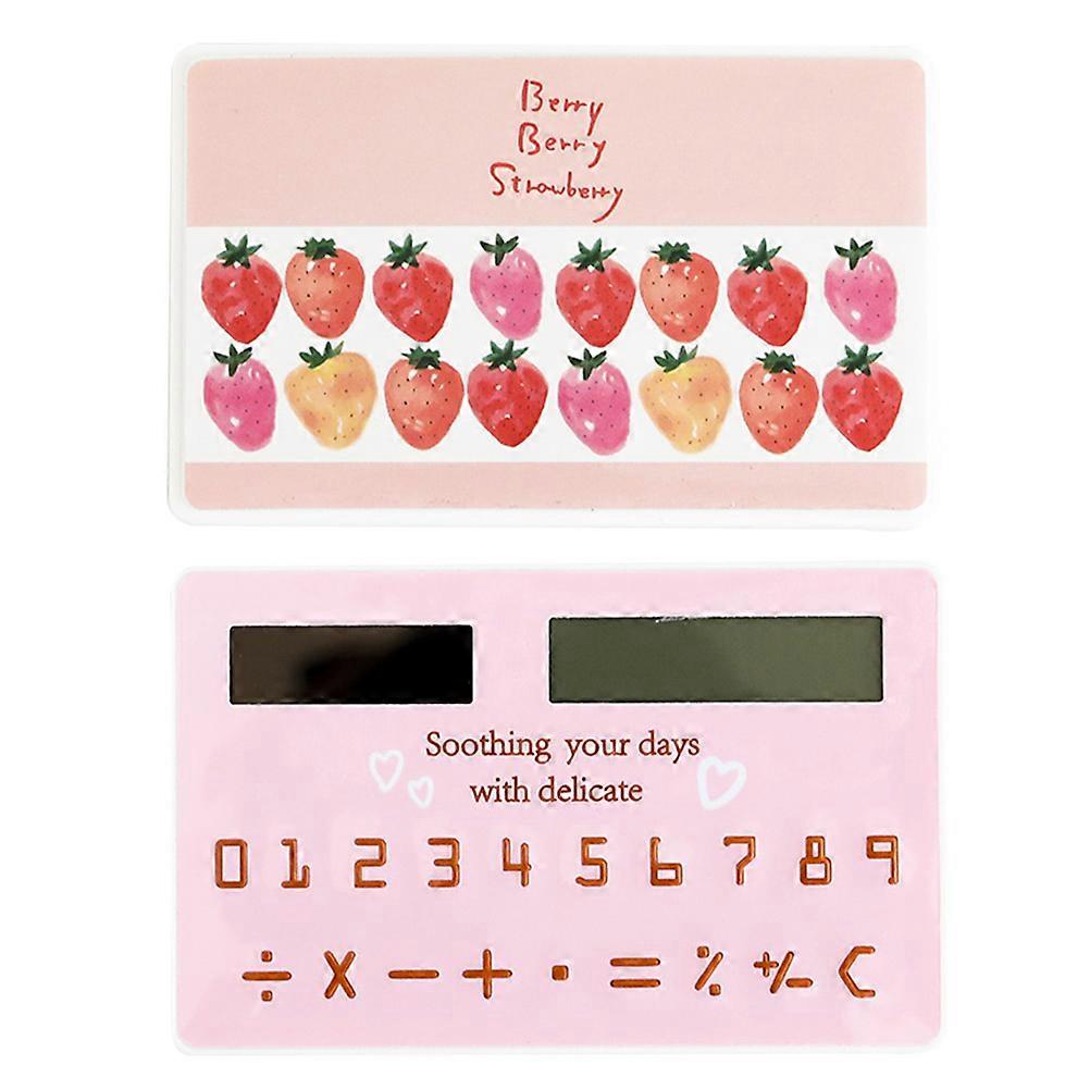 Small Calculator Handheld For Office Work Plastic Material 8.6X5.5X1CM Solar Energy 2Pcs