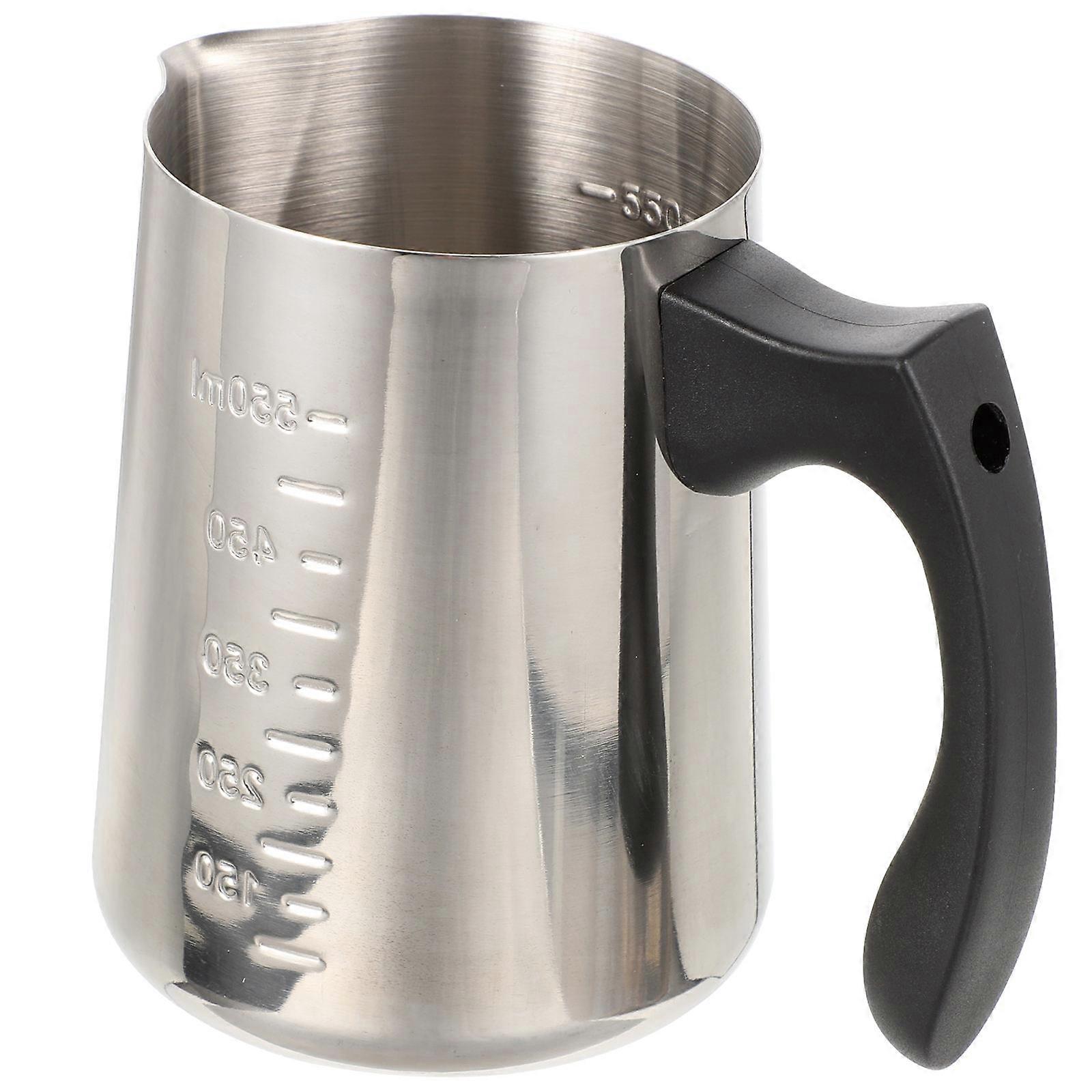 Ergonomic Frothing Pitcher Jug Large Capacity Milk Pitcher Kitchen Use Conical Shape Measuring 1Pcs