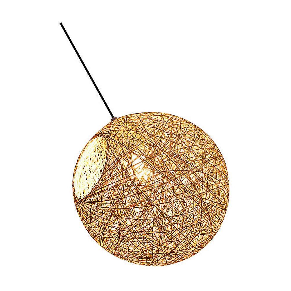 1pc Rattan Art Hemp Ball Chandelier Cafe Bar Decoration Light Ceiling Lamp