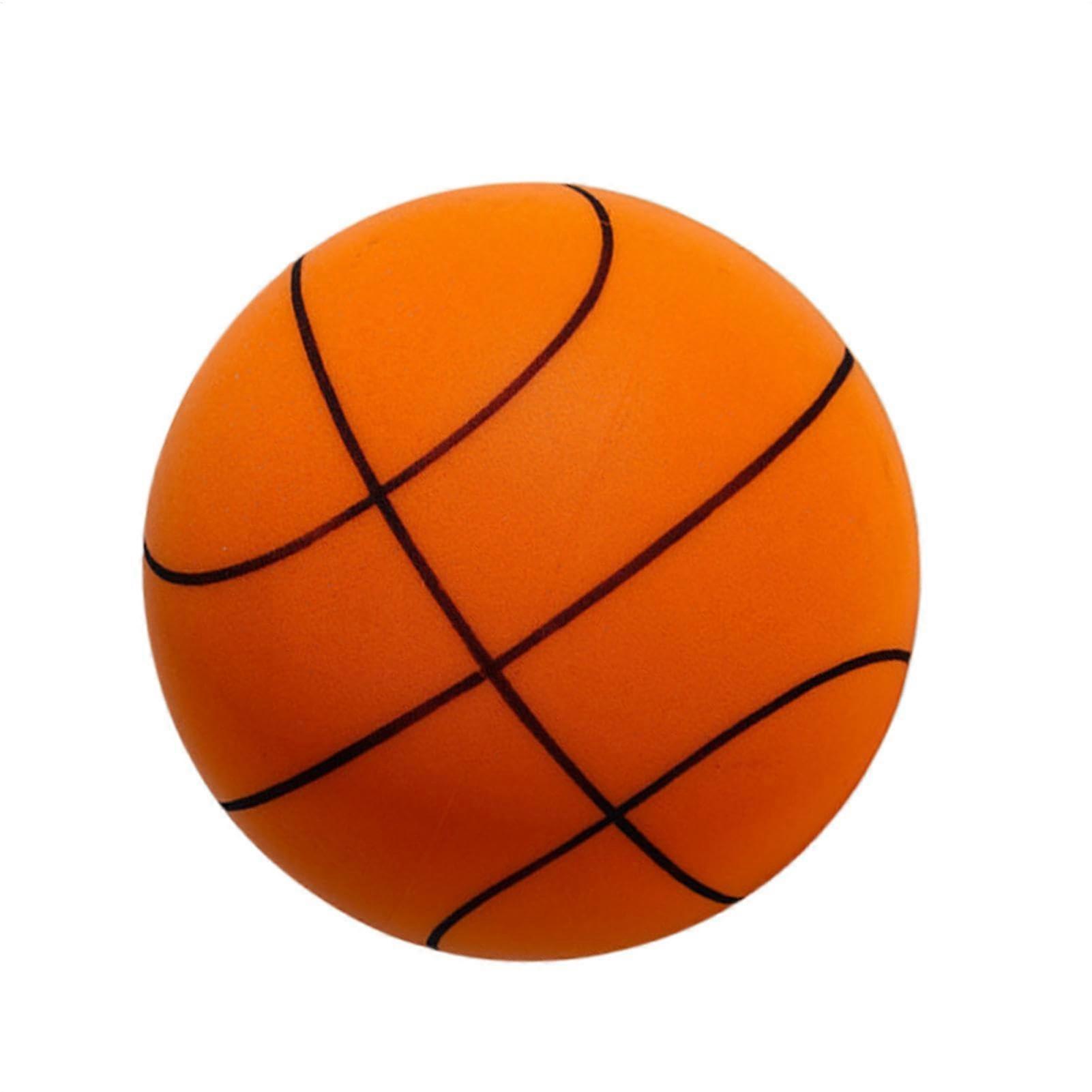 Schaumstoff-Basketball Indoor | Quiet Foam Basketball for Kids | Airless Soft Practice Ball in Orange for Training