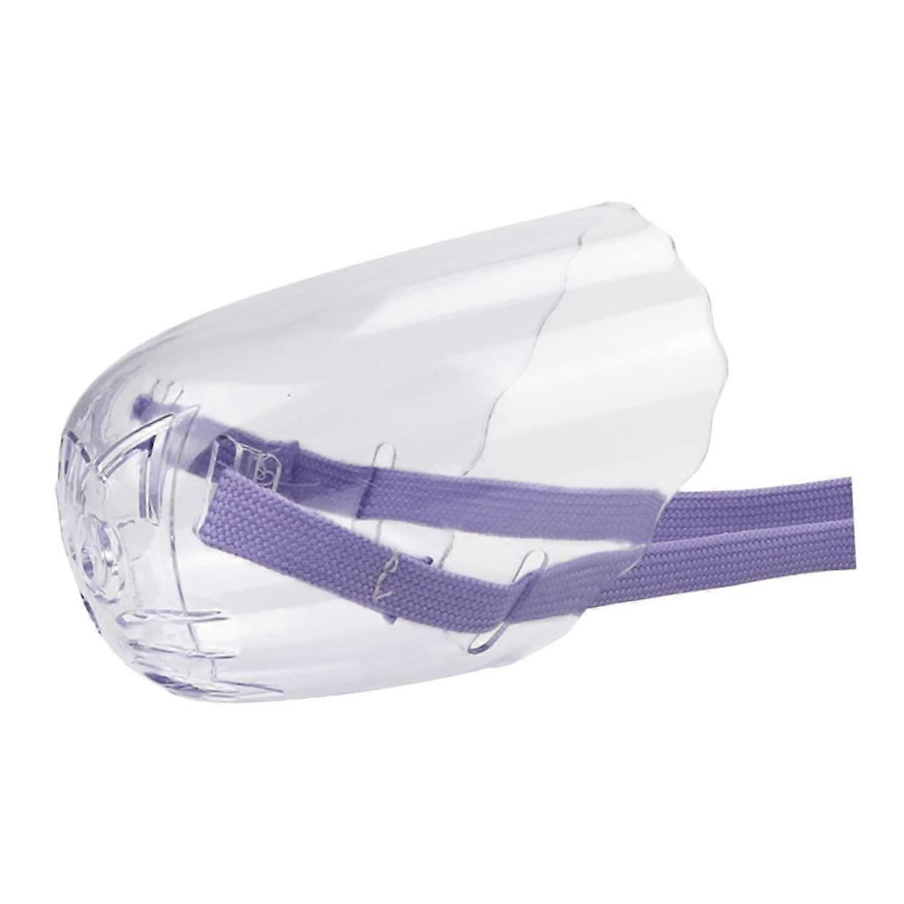 Transparent Cat Muzzle Reusable PP Purple Size 9x6.5x6 Cm Compact Kitten Muzzle Cat Care and Protection