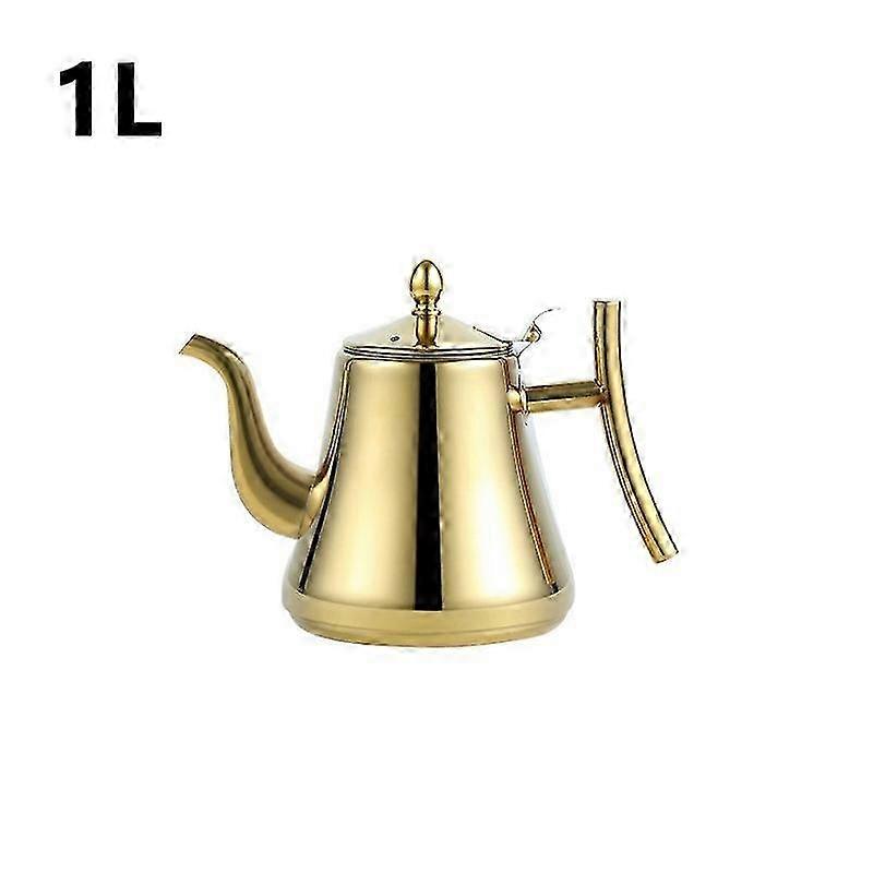 304 مطعم إبريق شاي زهرة من الفولاذ المقاوم للصدأ سميك مع مصفاة مطعم فندق تجاري مطعم غلاية شاي مطبخ Teaware SZRH A-S