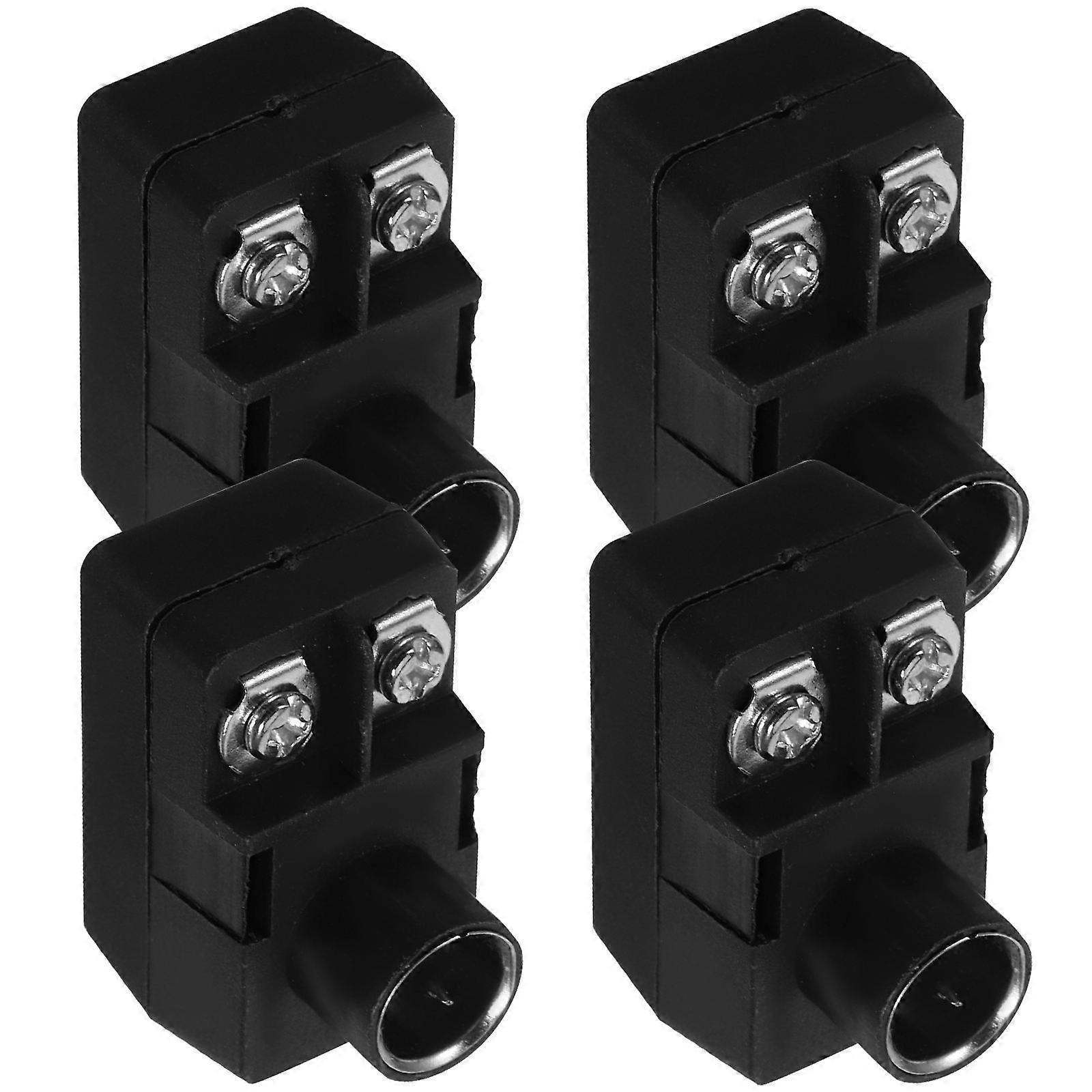 Cable Connectors Tv Antenna Converter Adapter For Televisions 1.3×1.1×0.8in Antenna Adapter 4Pcs