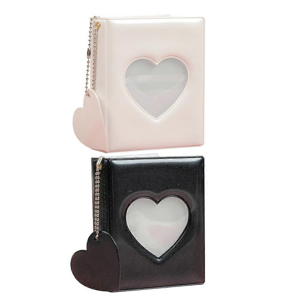 Tiny Photo Album Heart-Shaped Pendant For Mother's Day Simple Style 2Set