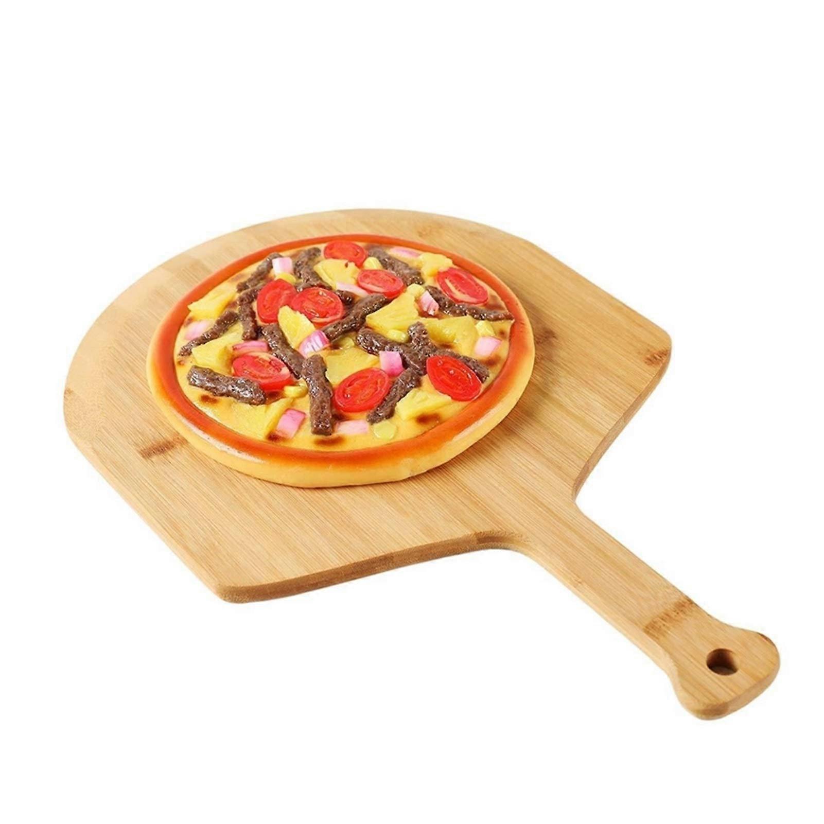 Pizza Paddle Set of 2, 12-Inch Wooden Pizza Peel and Spatula for Oven Baking and Cutting Board, Color As Shown