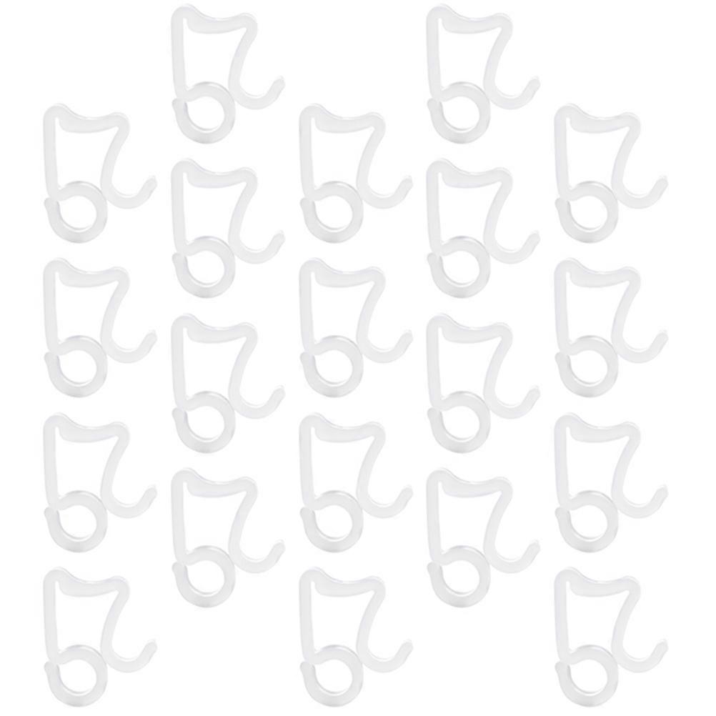 String Light Clips S-Shape Clips Gutter Hooks Holding Lights Christmas Indoor and Outdoor Use 5x2cm White PP 50Pcs