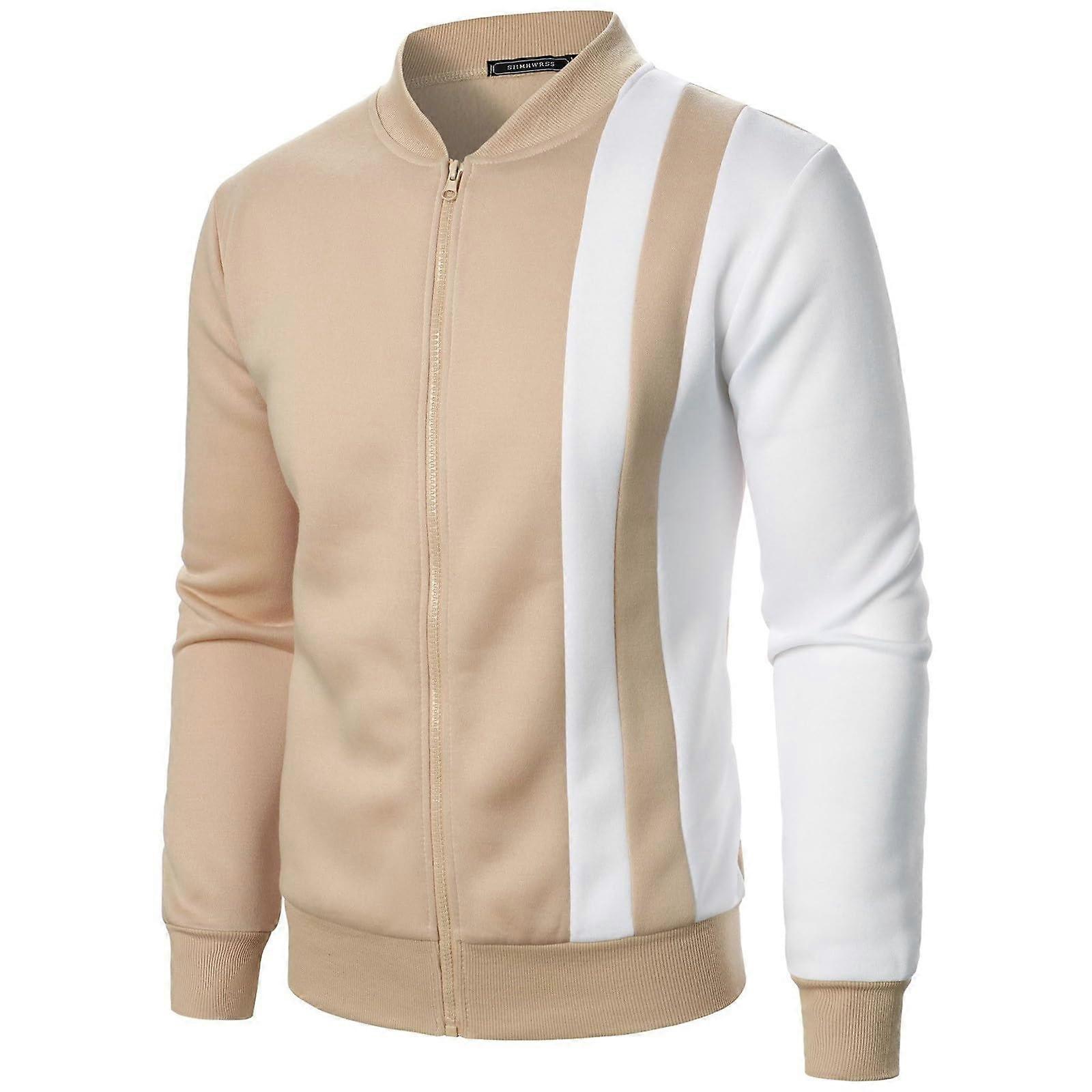 Winter Coat Training Jacket Leisure Zip Jackets Coat Transition Jacket M khaki