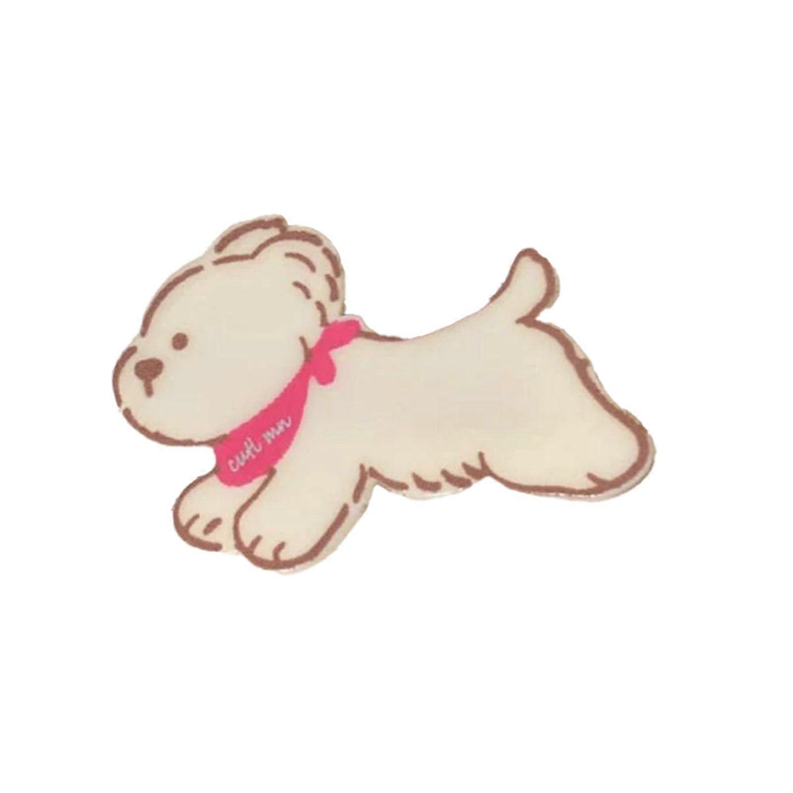 Flat Hair Clip in Cute Puppy Shape, Casual 2000s Style, White Hair Accessory for Photography Props