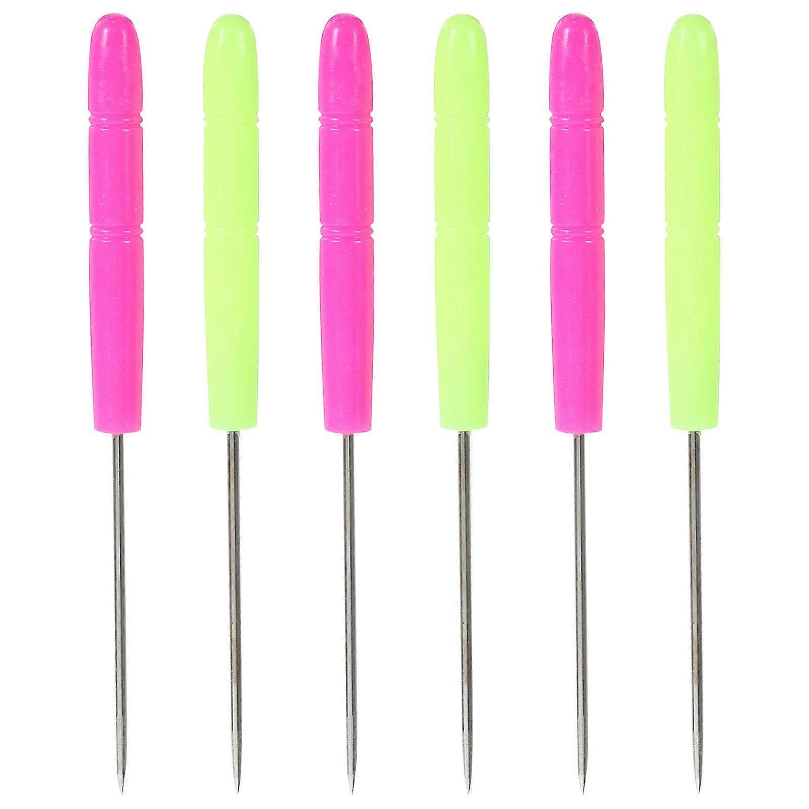 Cake Making Tool Biscuit Stirring Needle Stainless Steel Diy Decorating Anti Slip Handle 6Pcs