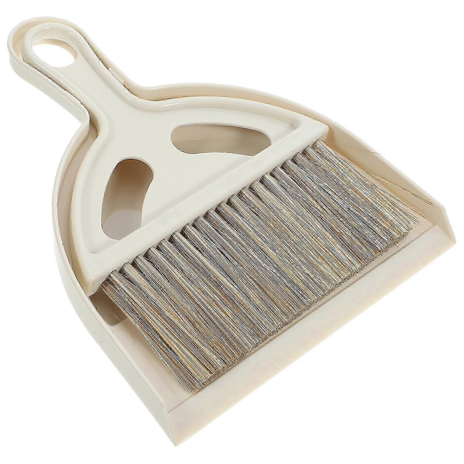 1 Set Cleaning Brush and Dustpan Desktop Sweep Broom for Computer Keyboard -A