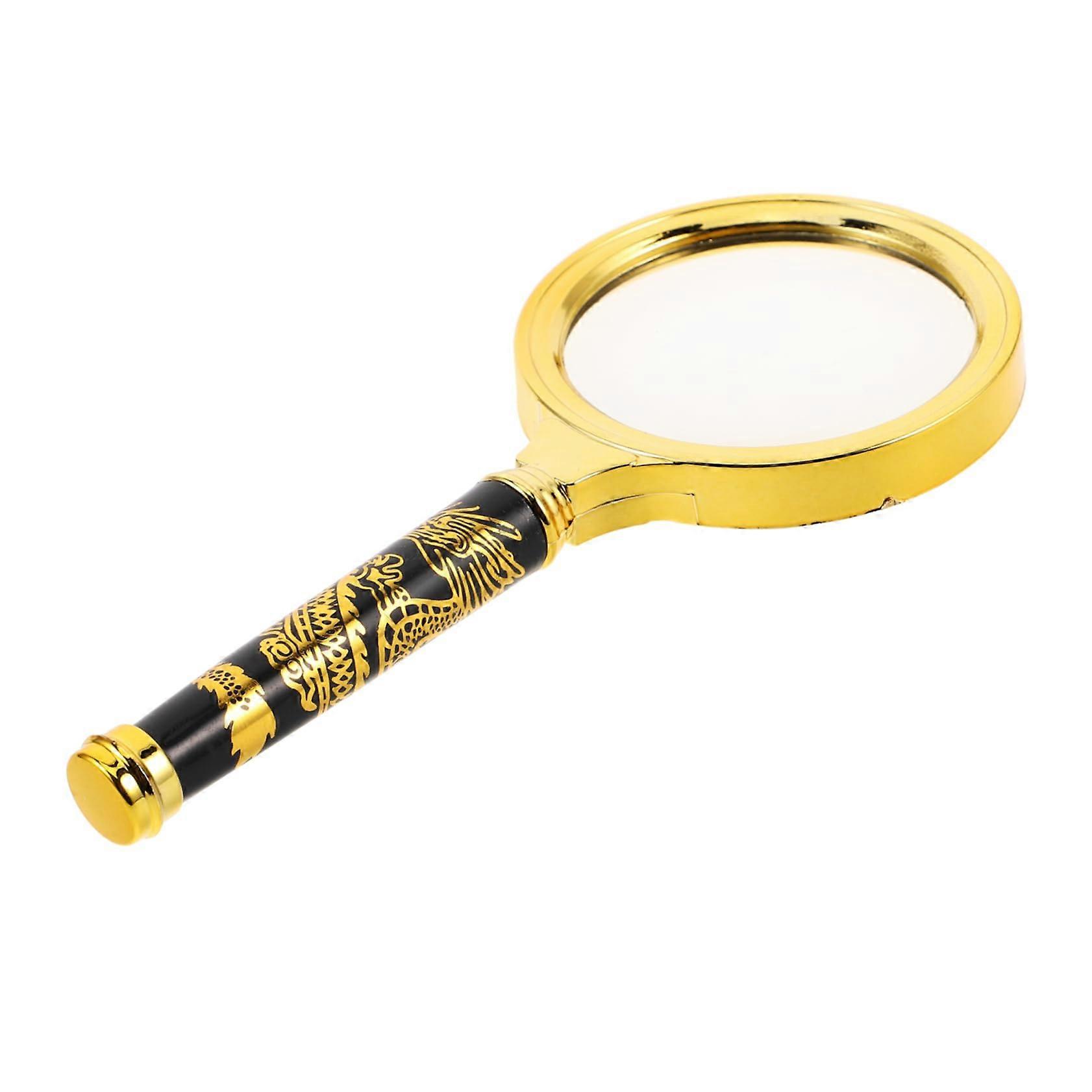 Handheld Magnifier, Antique Magnifying Glass with Magnification, for Reading, Seniors, Crafts, 70 mm