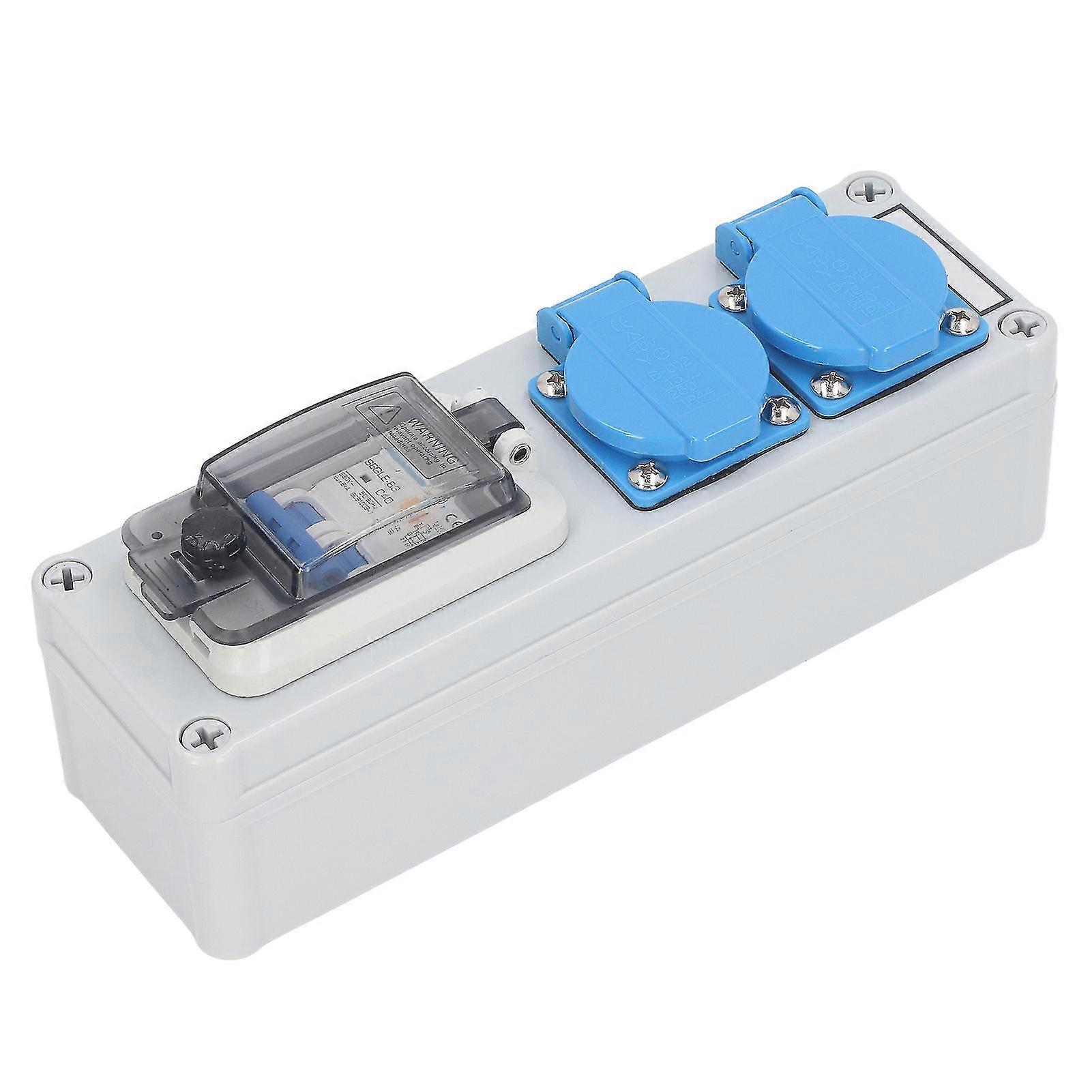 Distributeur d’alimentation mural 250V 16A avec RCBO/RCD - Alimentation de construction à double usage avec disjoncteur de fuite 230V 40A