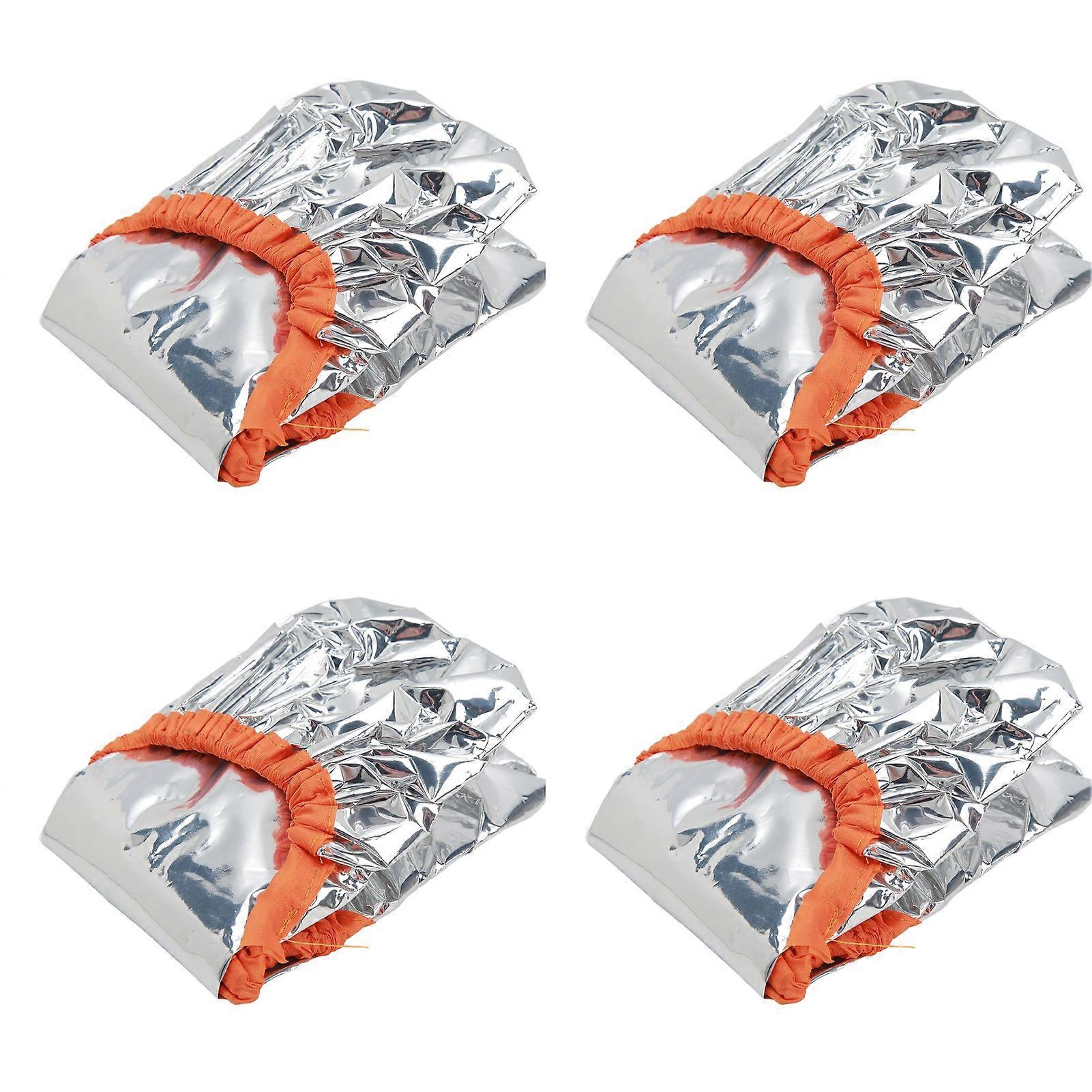 10pcs Hair Dye Processing Hat Constant Temperature Aluminum Foil Deep Conditioning Caps Silver