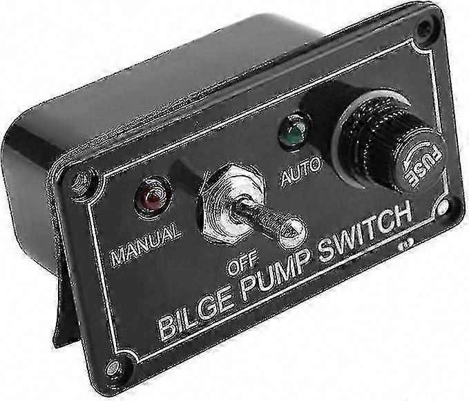 12V DC Bilge Pump Switch with LED Indicator - Manual/Off/Car for Boat Marine