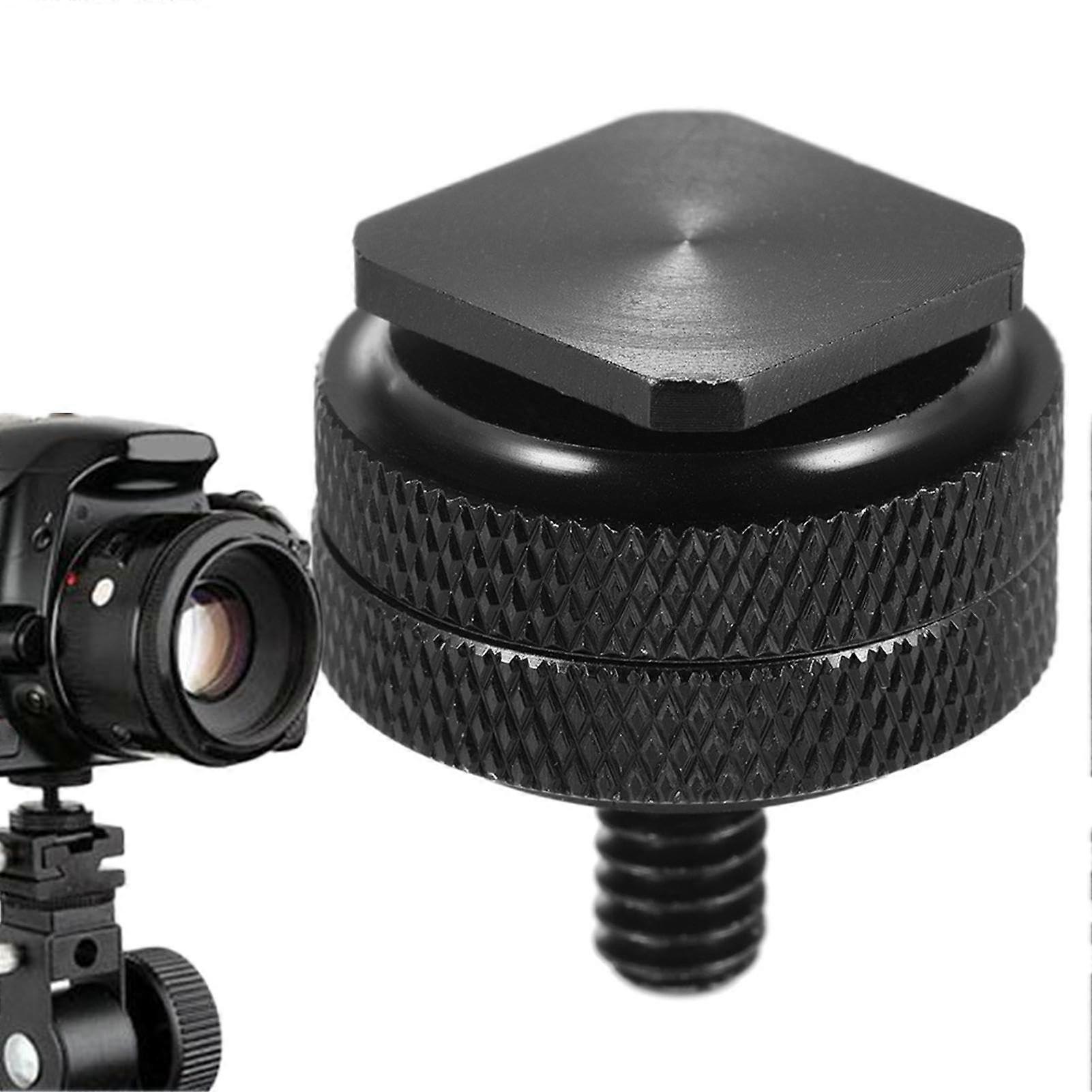 Camera Mount 1/4 Screw Double Layer Metal Hot Shoe Base for Camcorder