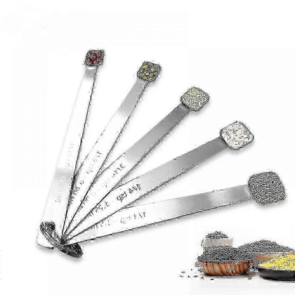 Set di mini cucchiai dosatori - Precisione 1/3, 1/4, 3/16, 1/8, 1/16 cucchiaini per una cottura accurata di ingredienti secchi e liquidi