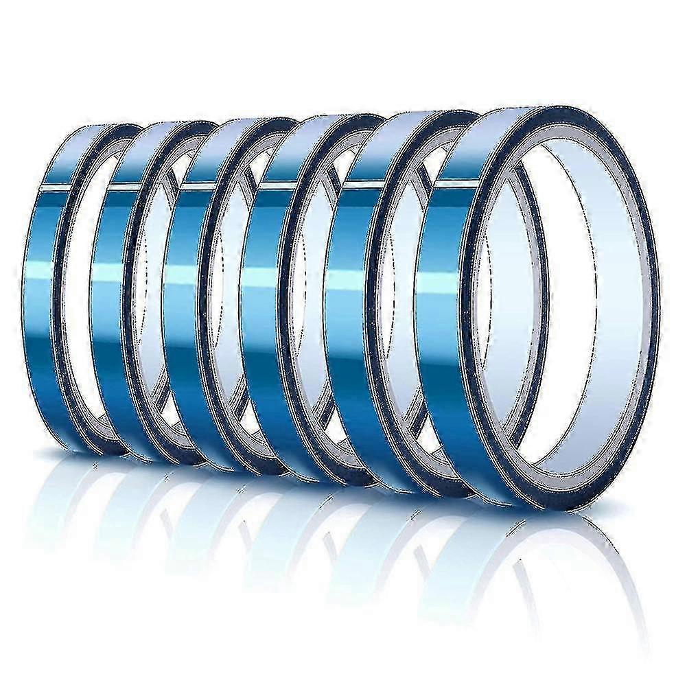 6 Rolls of High-Temperature Tape - Heat Resistant Adhesive for Heat Transfer Applications Compatible with Zekai