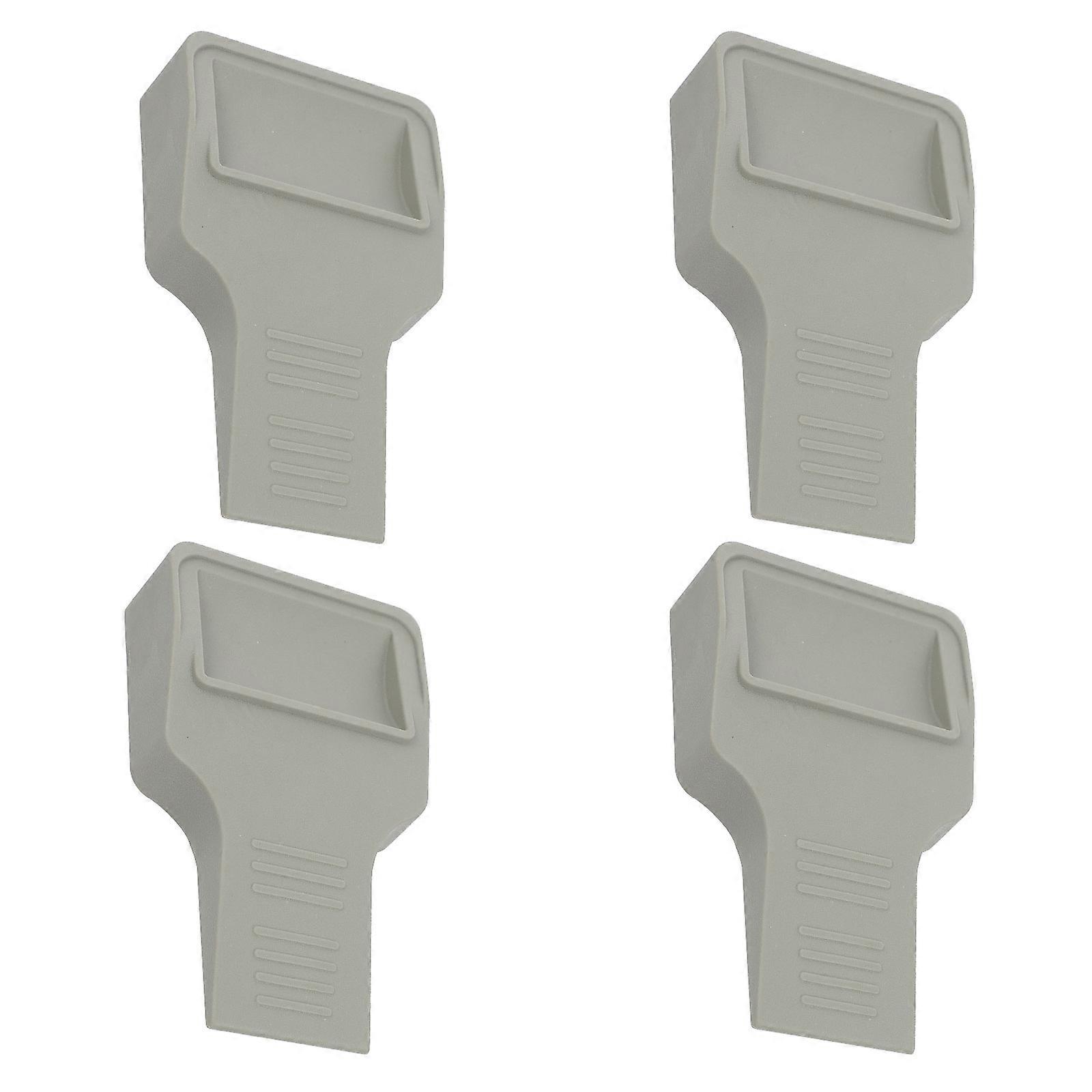 Rubber Door Wedge Stoppers for Home Use Light Grey and Practical 4 Pieces