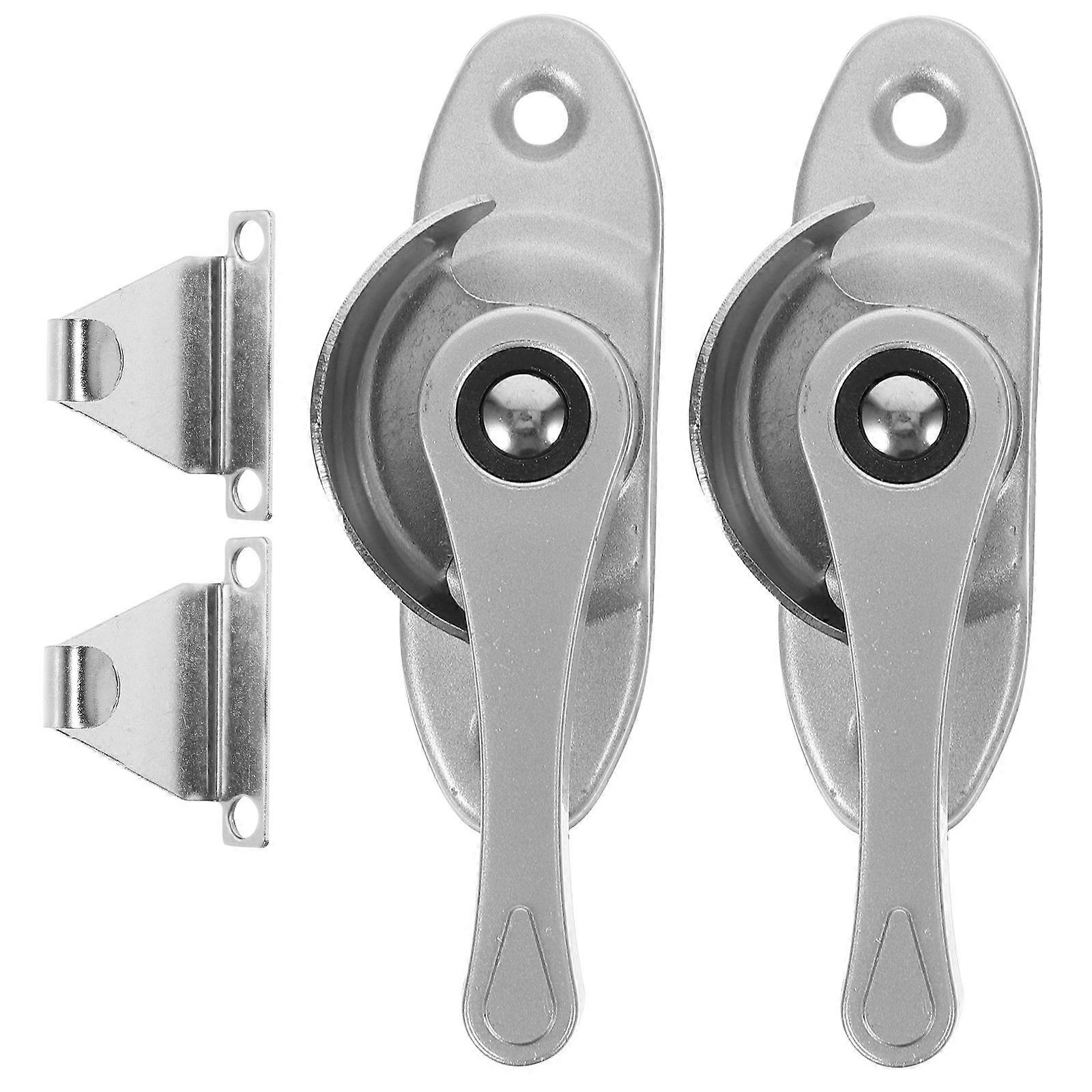 Window Locks for Horizontal Sliding Windows 2Sets Silver PVC Enhanced Security for Home Replacement