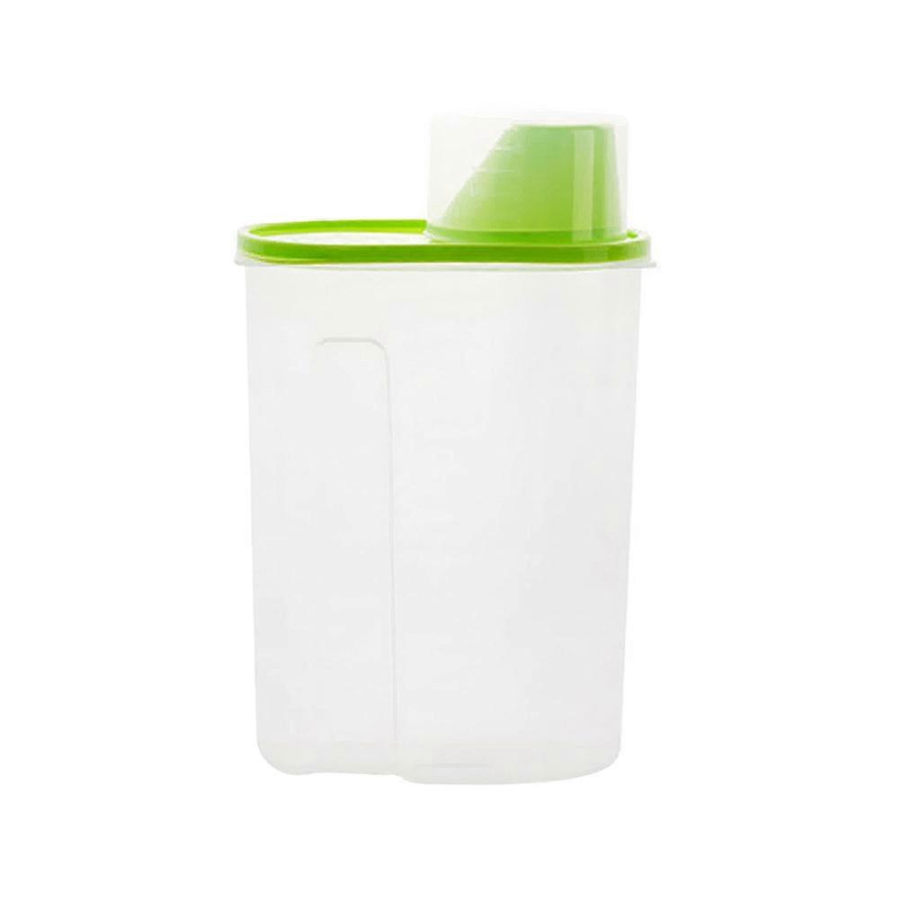 Airtight Plastic Food Storage Container for Grains and Cereal with Easy Grip Design Green Large Size L