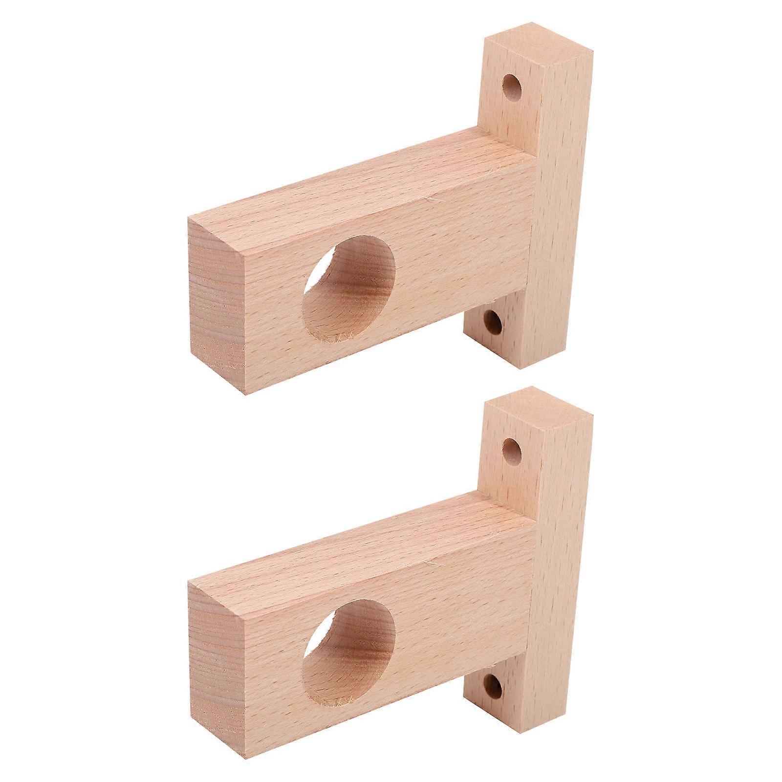 2Pcs Decorative Curtain Rod End Support Bracket Holder for Home Use