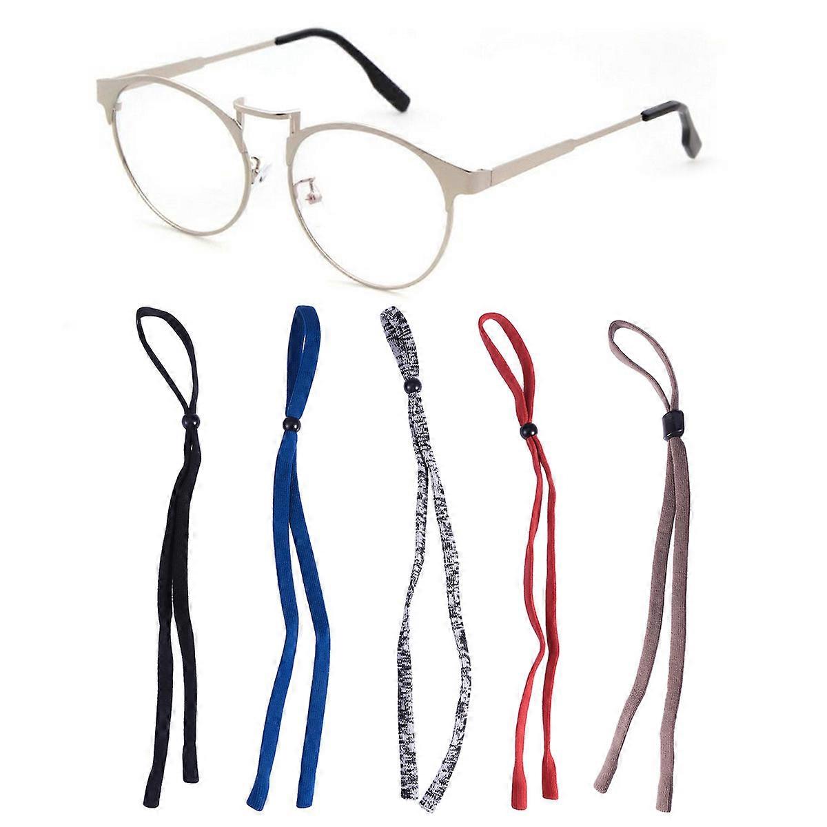 Sports Glasses Lanyard For Kids Eyeglasses Rope Khaki Anti-Slip Everyday Use And Hiking 5Pcs