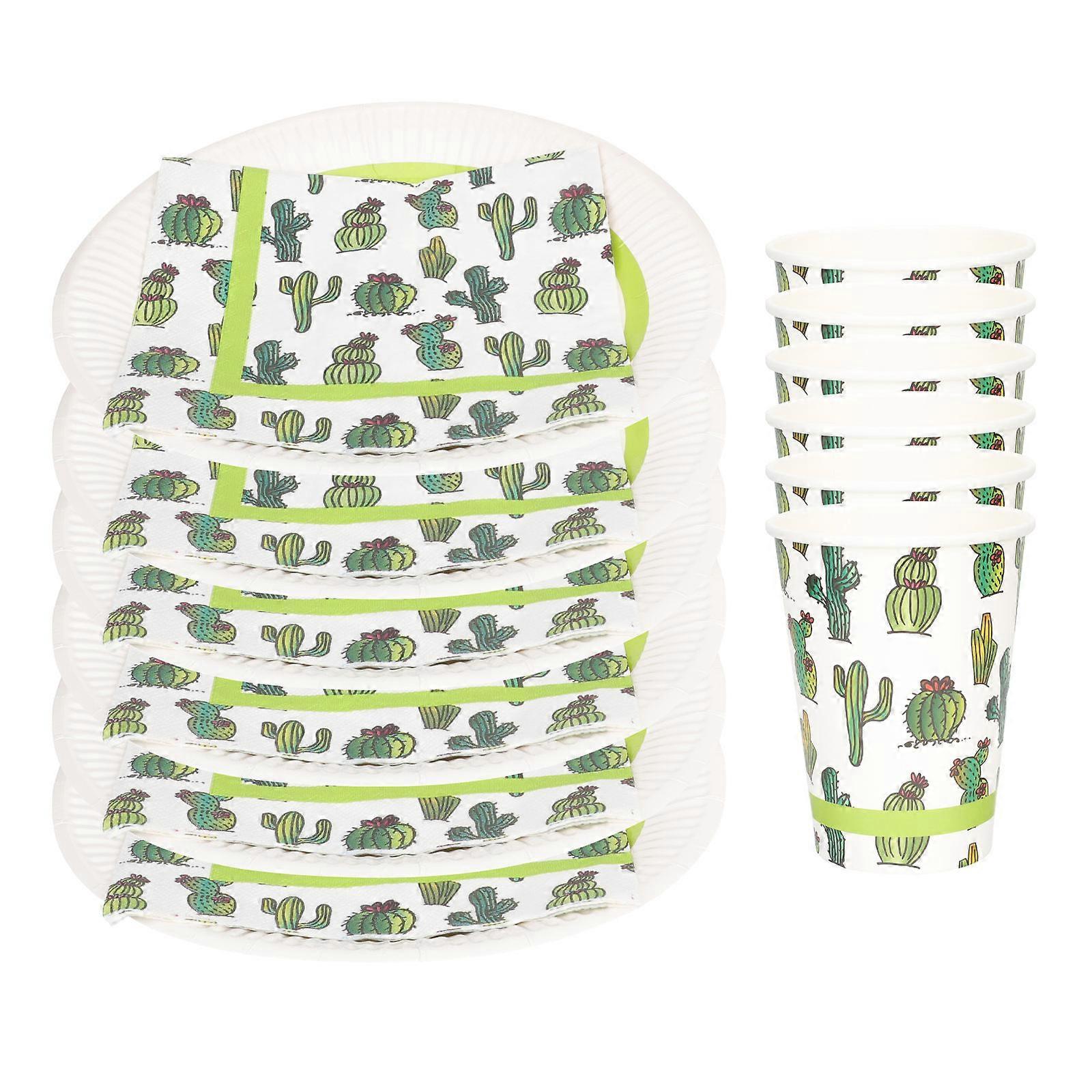 Lovely Party Plates Elegant Design Multi Color 23x23cm Paper Cups And Plates Set For Guests Hosts Outdoor Indoor Events 1Set