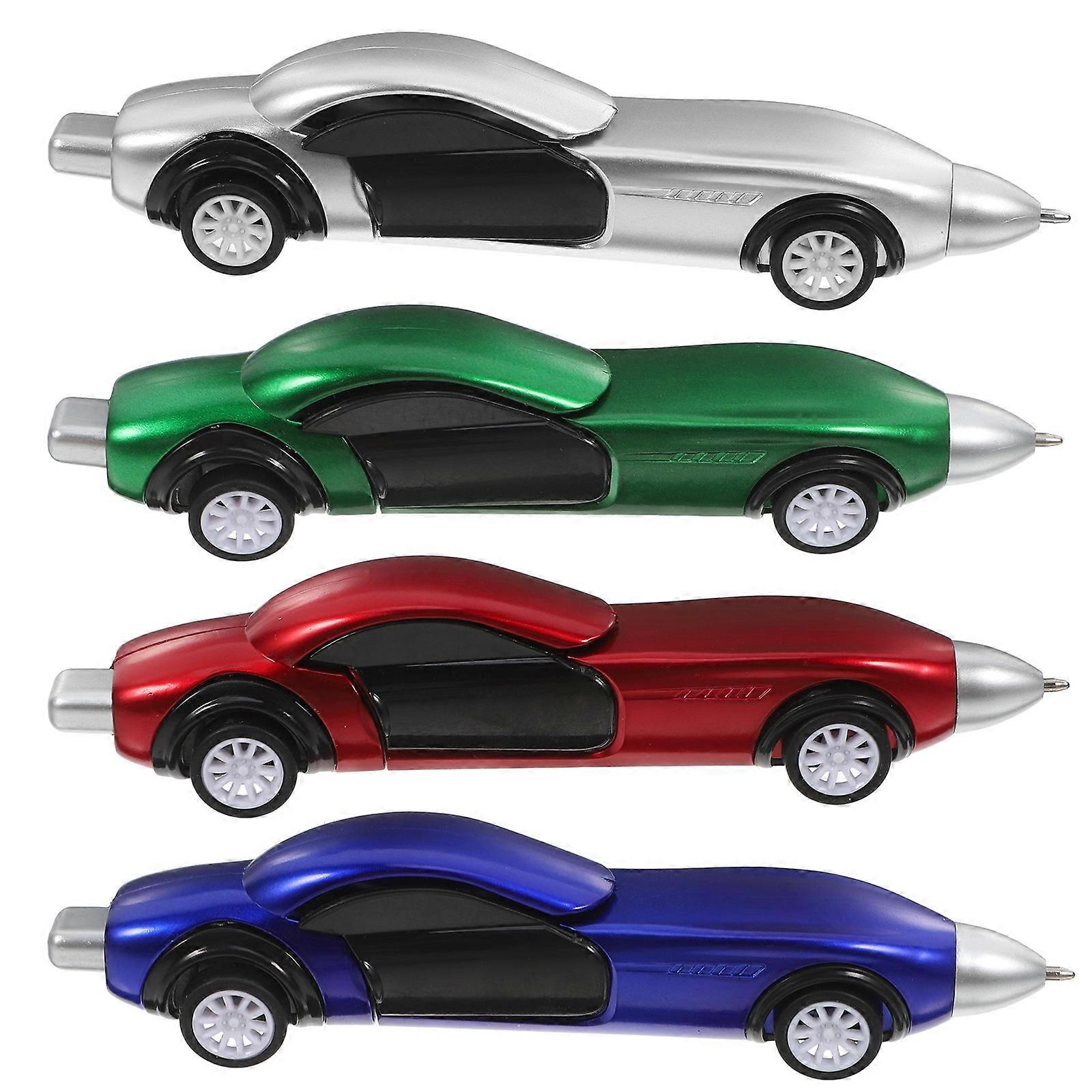 Car Shape Ballpoint Pen Home Use Green Study Stationery 4Pcs