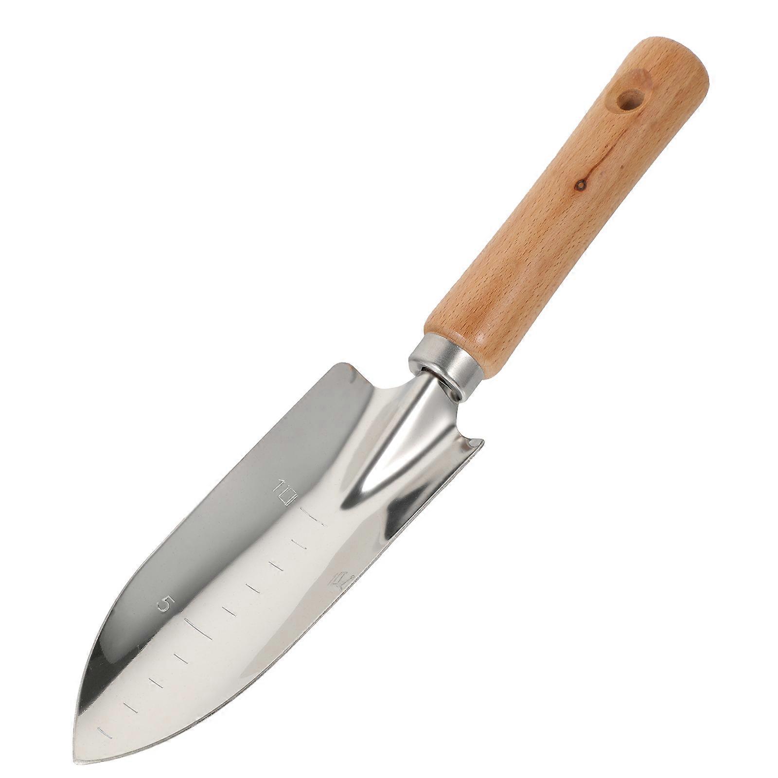Gardening Trowel Stainless Steel Digging Spade Weeding Soil Transfer Ergonomic Design 1Pcs