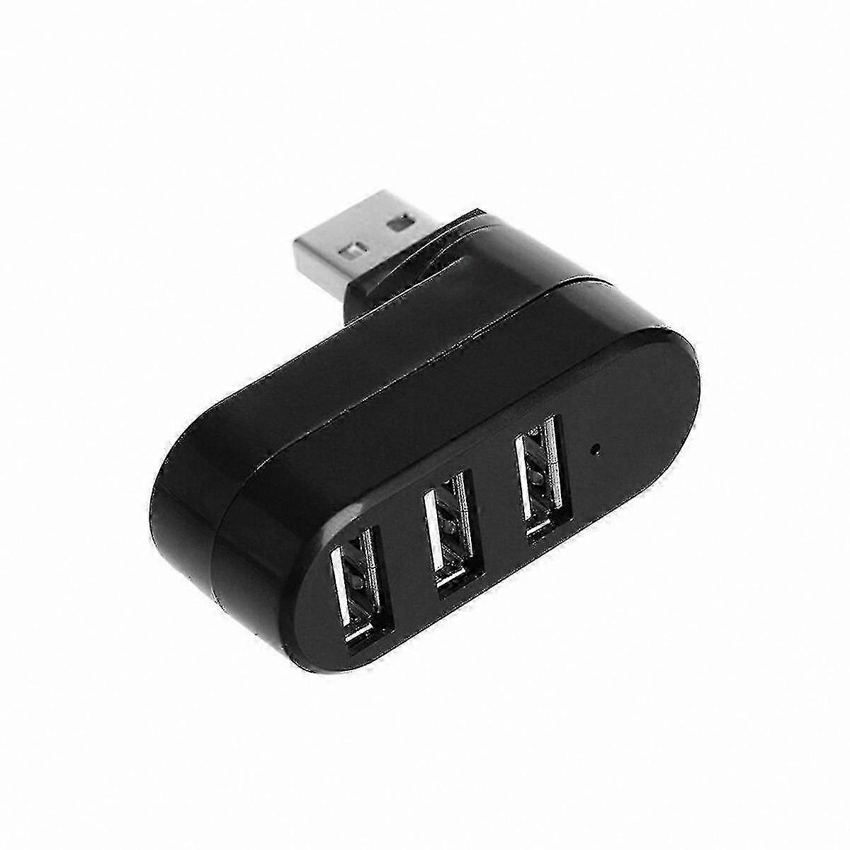 3-Port USB 2.0 Hub with Rotatable Design for Laptop and PC Connectivity