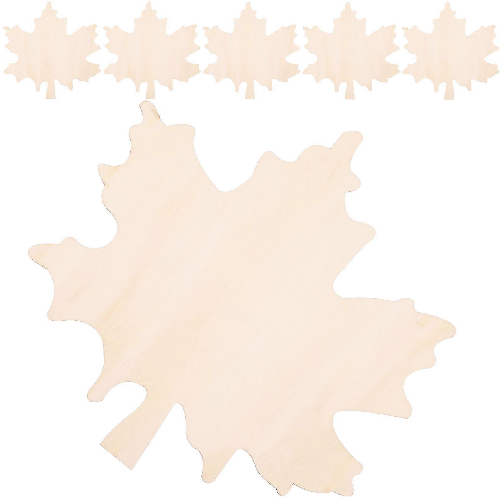 6pcs Unfinished Maple Leaf Trays for DIY Crafts, Autumn Thanksgiving Decor, Blank Chopping Boards, Versatile Serving Plates for Bread & Desserts