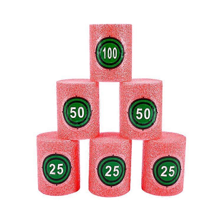 Game Accessories 12Pcs Cans EVA Boards Outdoor Toys Red For Target Game Family Interaction Games