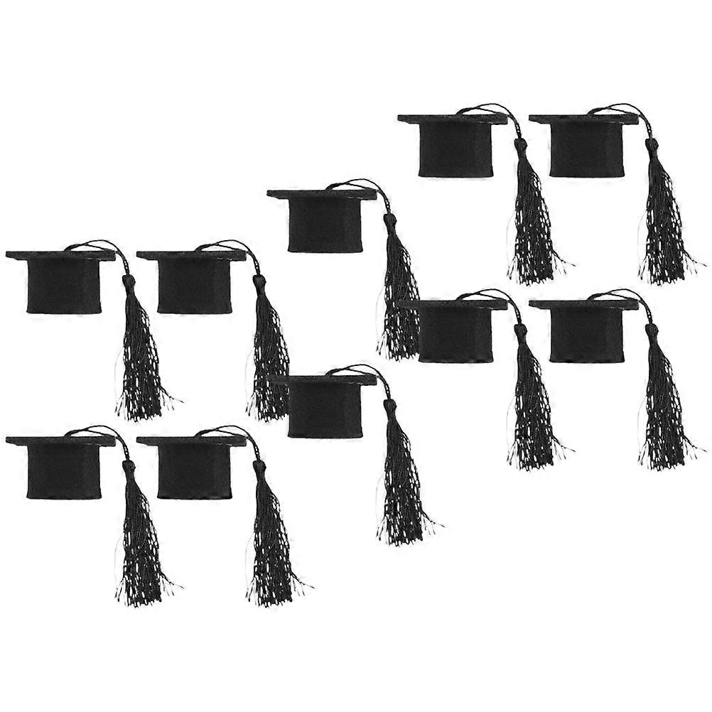Graduation Hat Bottle Toppers for Decoration 10Pcs Mini Doctoral Caps