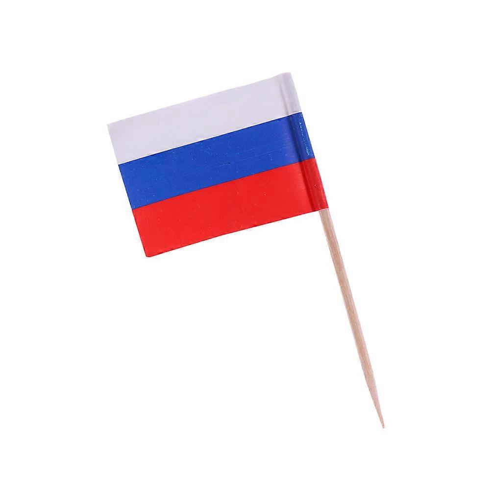 125Set Assorted Color Toothpicks With Flags Ideal For Casual Dining Establishments And Finger Foods