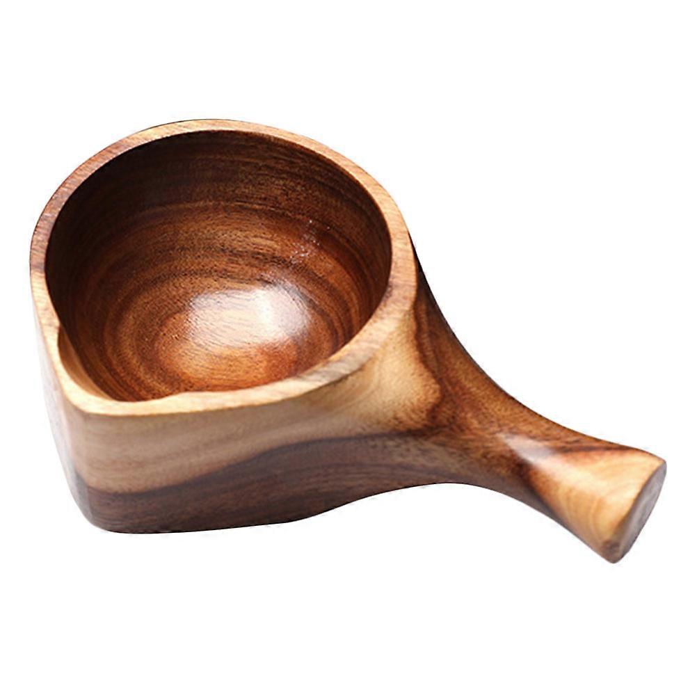 Scoop Water Soup With This Multifunction Spoon Suitable For Home And Hotel Use 15.5X9Cm Brown Color 1Pc