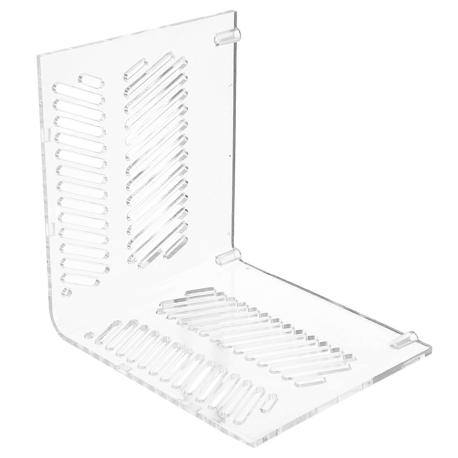 Fish Tank Partition Grid Board Aquarium Divider Square Shape Transparent Acrylic Wire Management 1Pcs