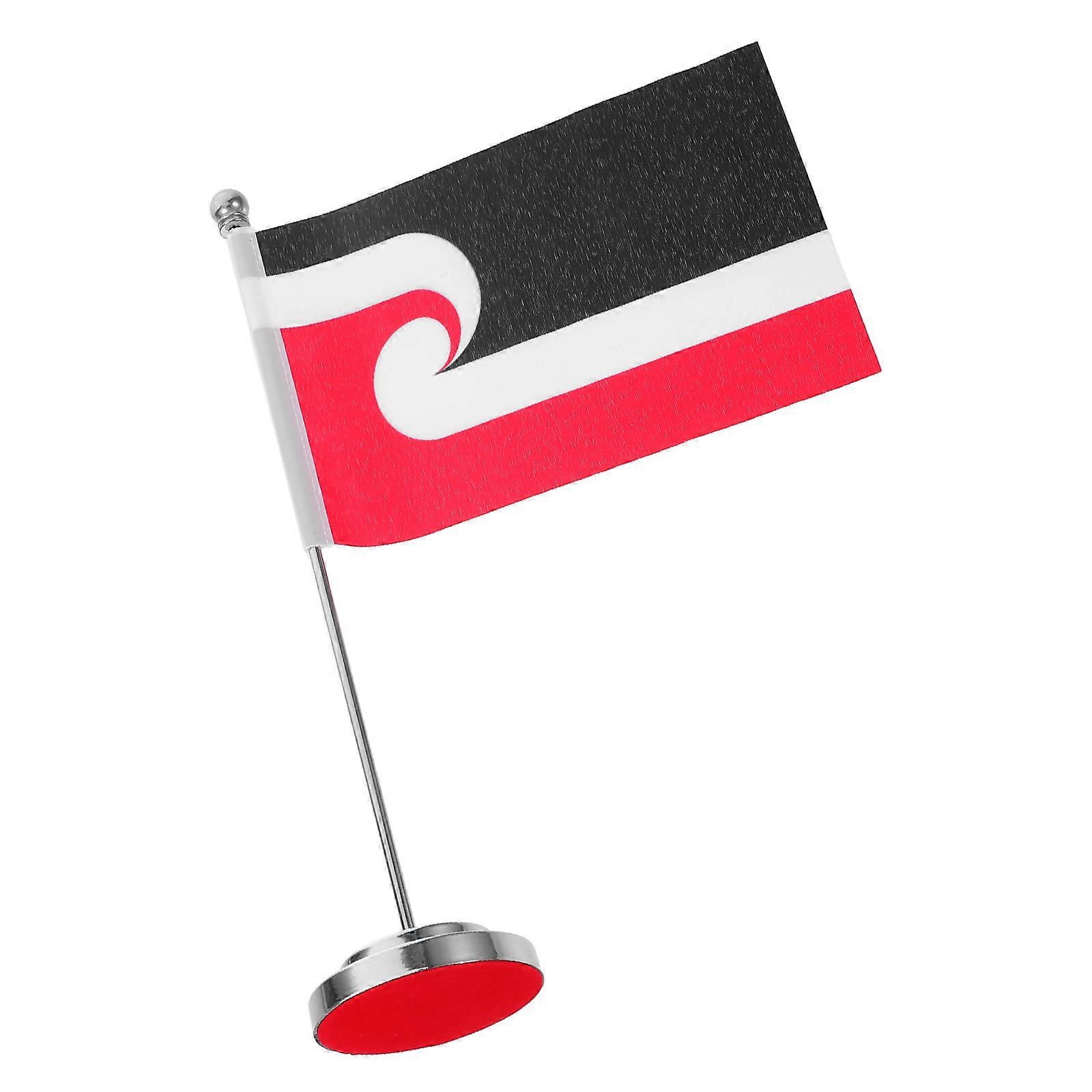 Cultural Representation Table Flag With Patterns For Office Desk Elegant Style Polyester 1Set