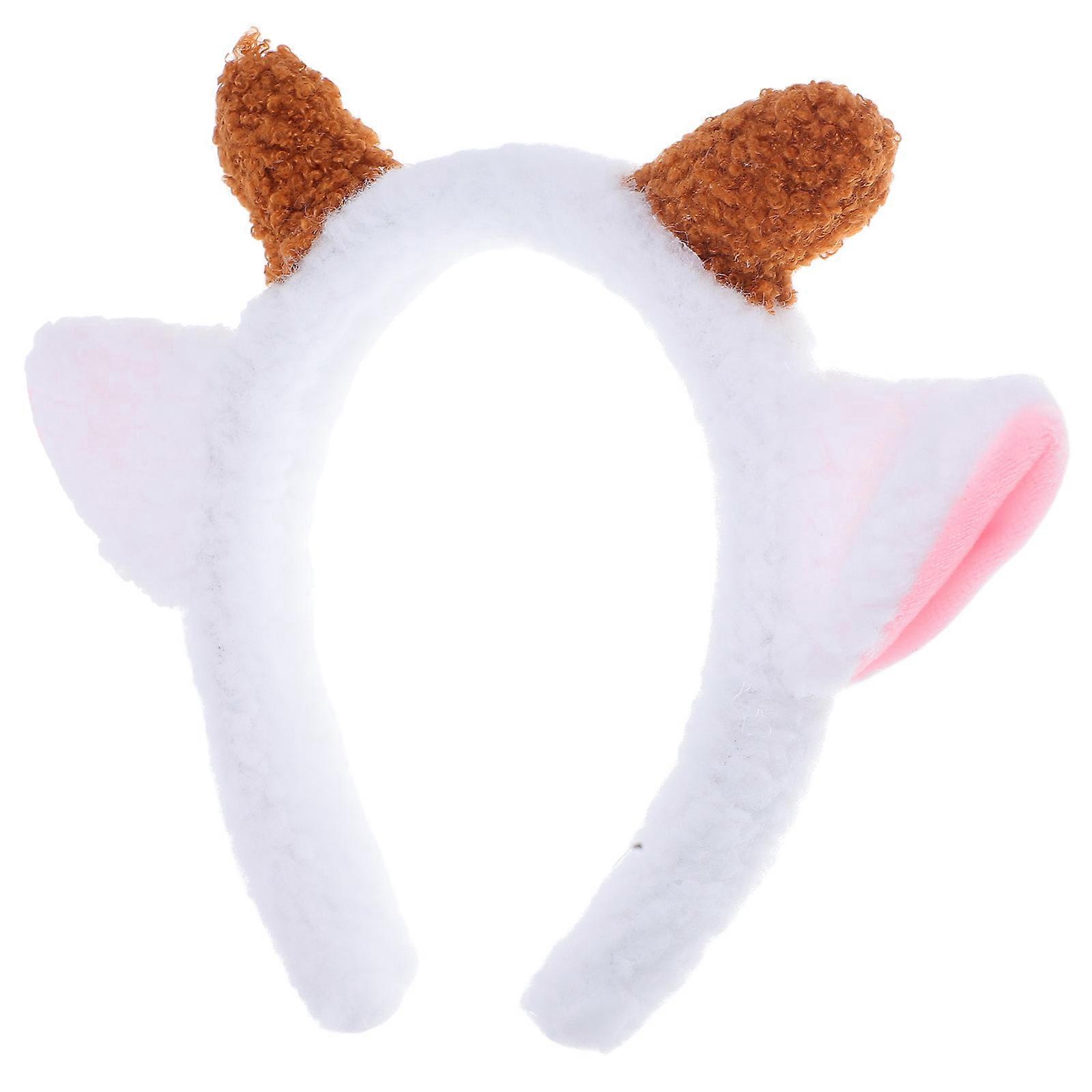 Adorable Assorted Color Sheep Horn Headband with Comfortable Cloth Material for Home Festive Use