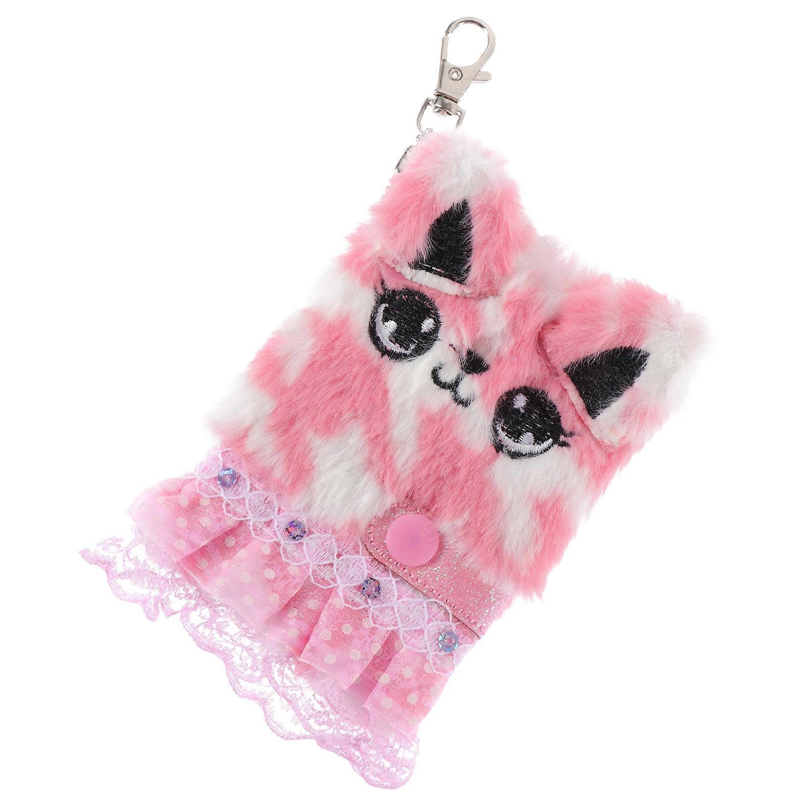 Adorable Notebook for Students with Plush Appearance Paper Cartoon Girl Gift 8.5 x 11 inches