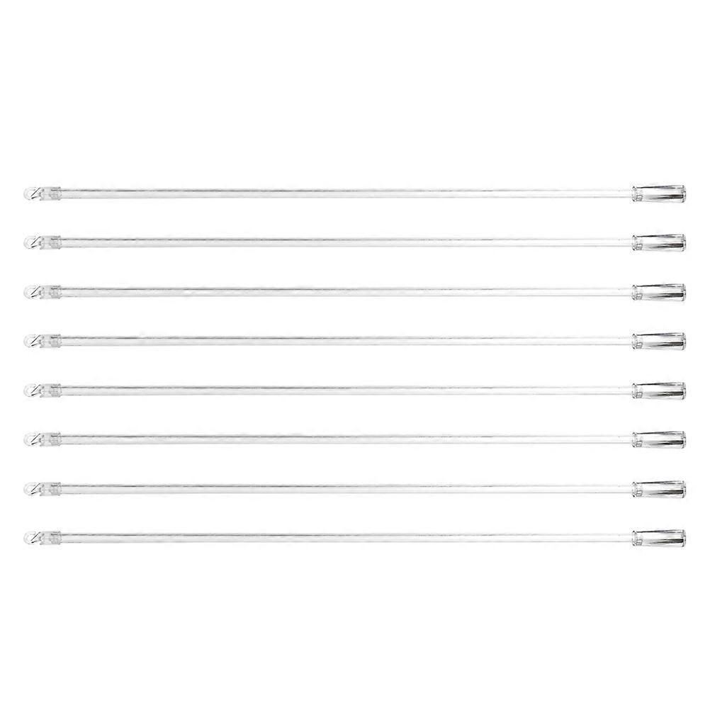 Clear 8 Piece Blind Wand Replacement Tilt Rod with Hook for Easy Curtain Installation in Home Windows, Bedrooms, and Living Rooms