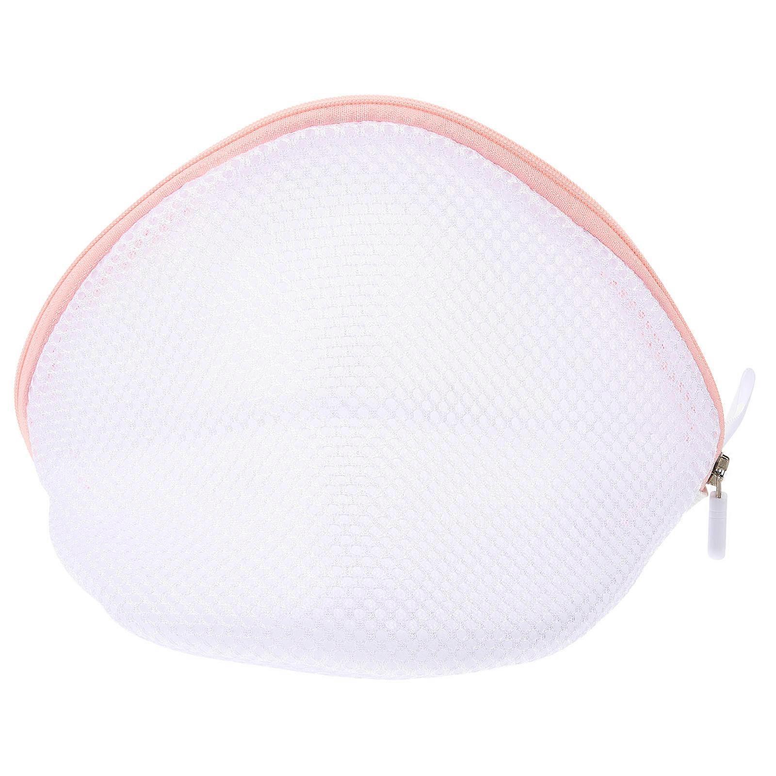 Pink Laundry Mesh Bag for Washing Use Protects Delicates and Bras with Unique Design 2 Compartments Polyester 10.2x15.7 Inches